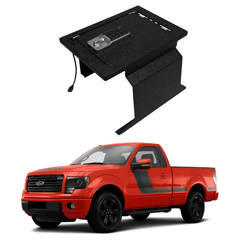 4-Digit Password Center Console Armrest Storage Safe Box for Ford F150 2012-2014 Full Floor Console and Raptor Platinum